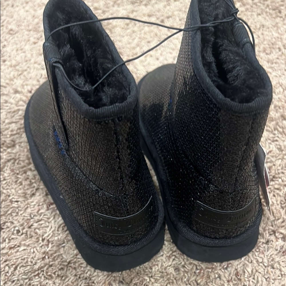 Juicy Couture Black Sequin Boots - Picture 4 of 6